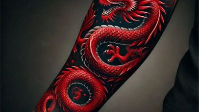 Hình xăm rồng lửa đẹp