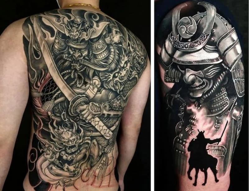 Hình xăm samurai Nhật cổ