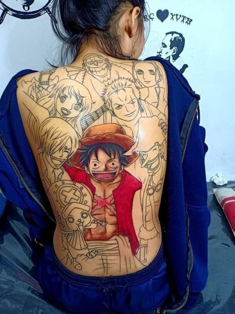 Mẫu hình xăm đẹp được tạo hình bởi nhân vật Anime