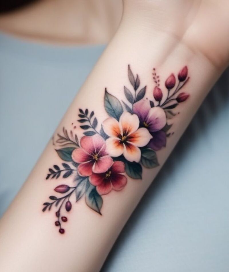 Mẫu hình xăm đẹp về hoa